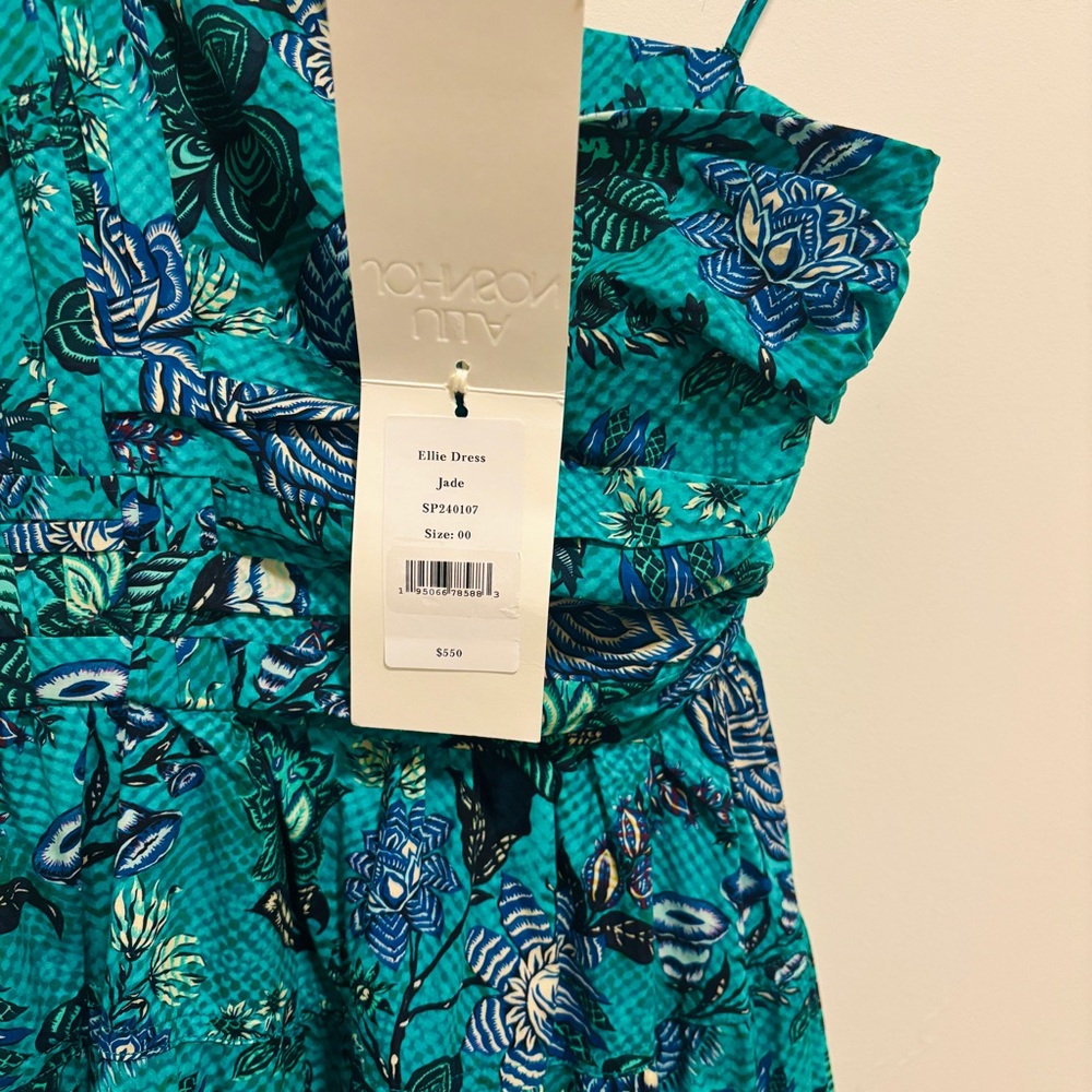 Ulla Johnson Ellie One‑Shoulder Midi Dress Jade - Picture 6 of 16